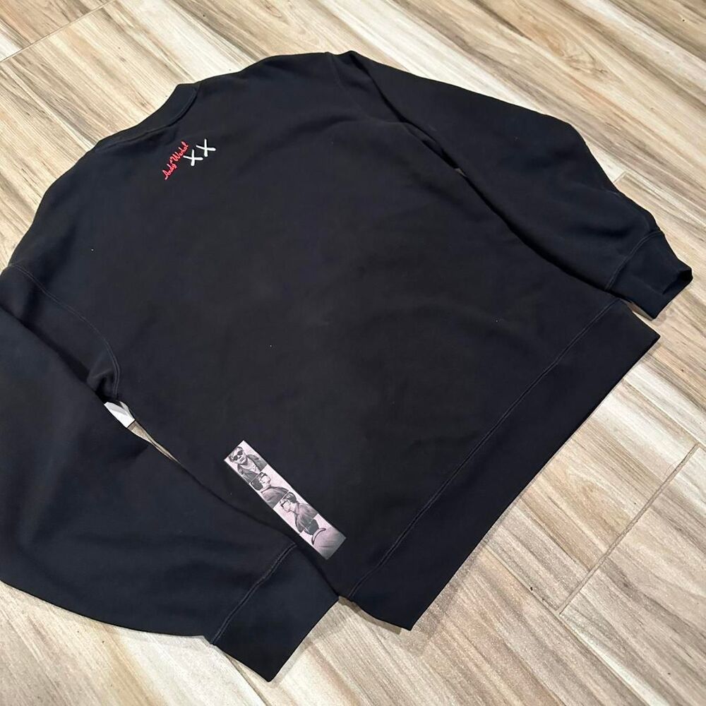 Kaws x Uniqlo x Warhol black cotton crewneck sweatshirt with cool graphic - Picture 5 of 7